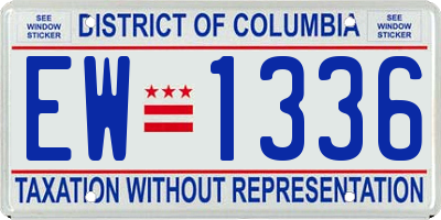 DC license plate EW1336