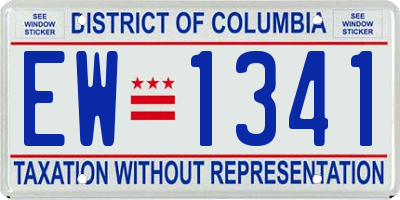 DC license plate EW1341