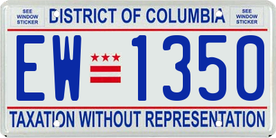 DC license plate EW1350