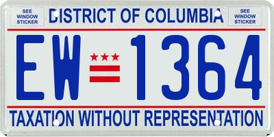 DC license plate EW1364
