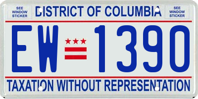 DC license plate EW1390