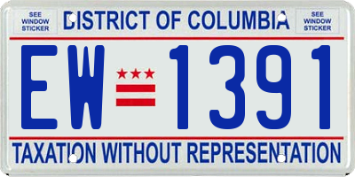DC license plate EW1391