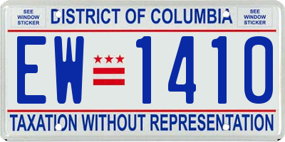 DC license plate EW1410
