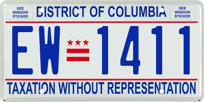 DC license plate EW1411