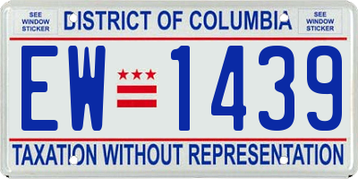 DC license plate EW1439
