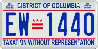 DC license plate EW1440