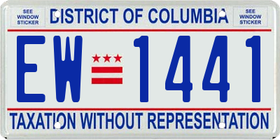 DC license plate EW1441