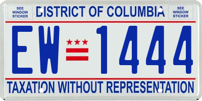 DC license plate EW1444