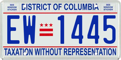 DC license plate EW1445