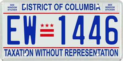 DC license plate EW1446