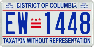 DC license plate EW1448