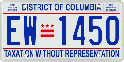 DC license plate EW1450