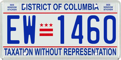DC license plate EW1460