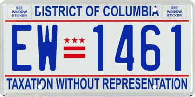 DC license plate EW1461