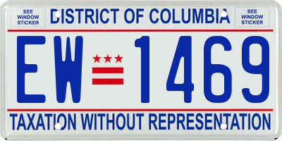 DC license plate EW1469