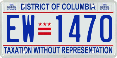 DC license plate EW1470