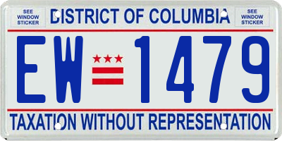 DC license plate EW1479