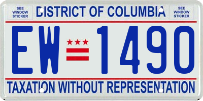 DC license plate EW1490