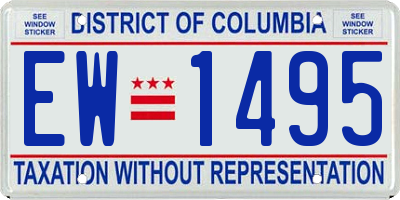 DC license plate EW1495