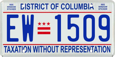 DC license plate EW1509