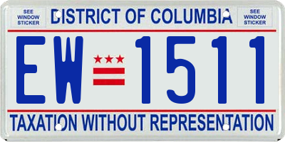 DC license plate EW1511