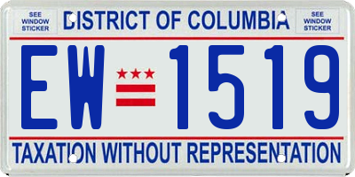 DC license plate EW1519