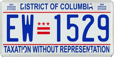 DC license plate EW1529