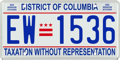 DC license plate EW1536
