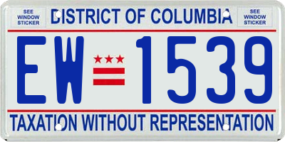 DC license plate EW1539