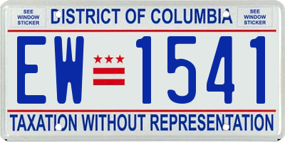 DC license plate EW1541