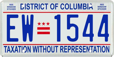 DC license plate EW1544
