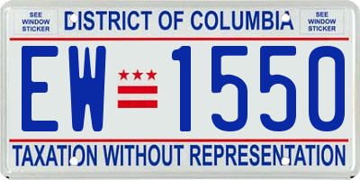 DC license plate EW1550