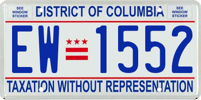 DC license plate EW1552