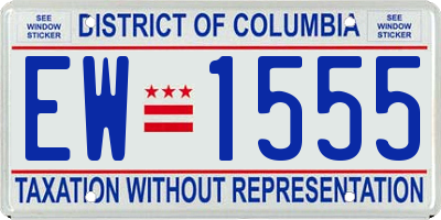 DC license plate EW1555