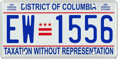 DC license plate EW1556