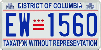 DC license plate EW1560