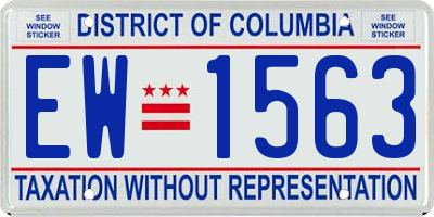 DC license plate EW1563
