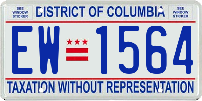 DC license plate EW1564