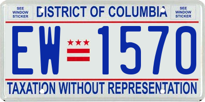 DC license plate EW1570