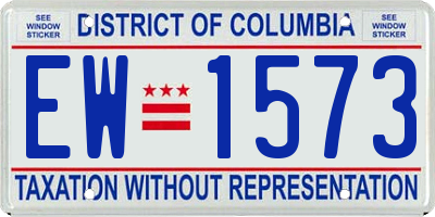 DC license plate EW1573