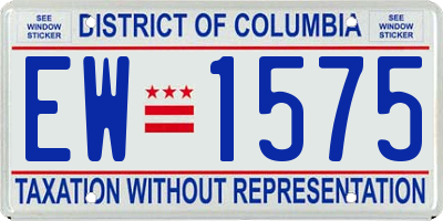 DC license plate EW1575