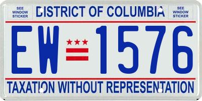 DC license plate EW1576