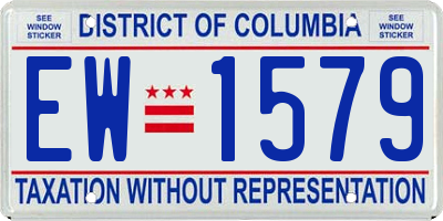 DC license plate EW1579