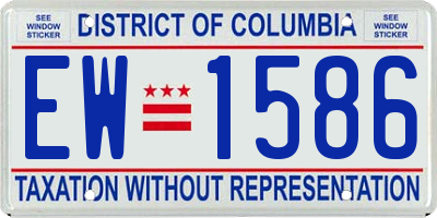 DC license plate EW1586