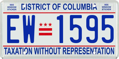 DC license plate EW1595
