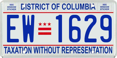 DC license plate EW1629