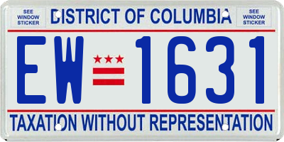 DC license plate EW1631