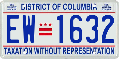 DC license plate EW1632