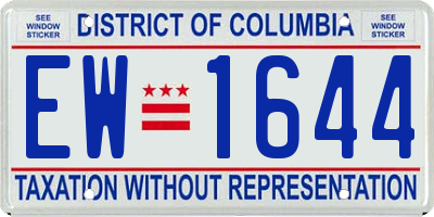 DC license plate EW1644