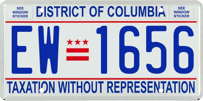 DC license plate EW1656